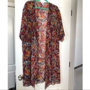LuLaRoe Multicolor Kimono Cardigan